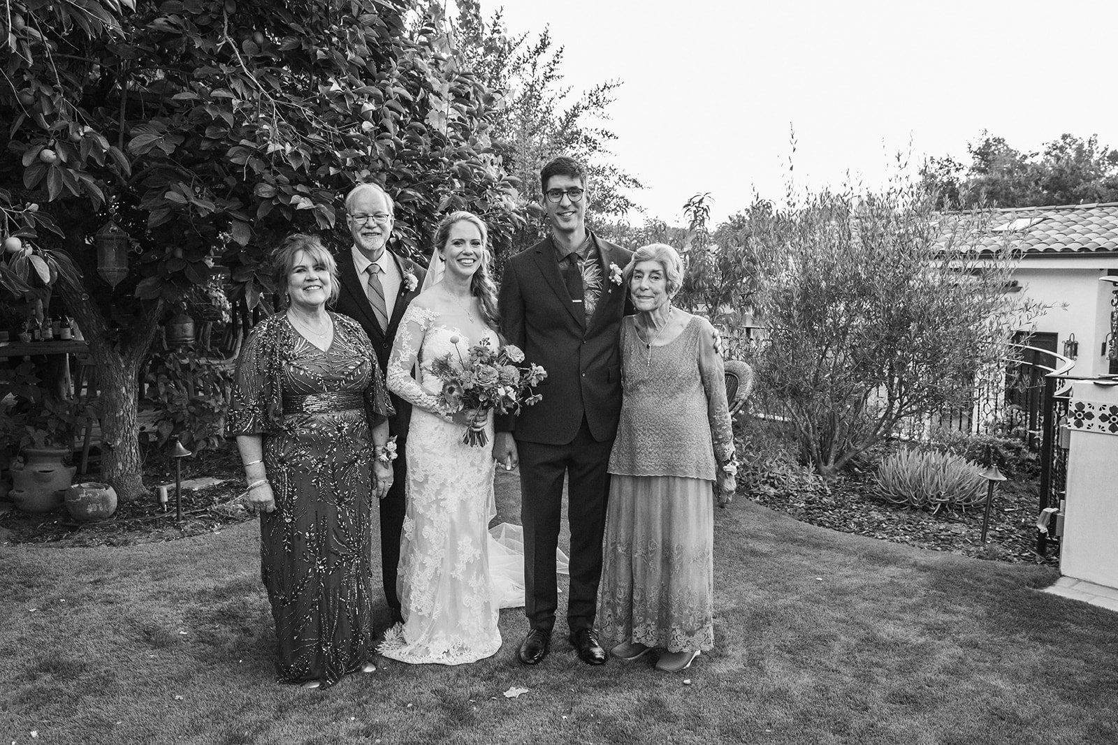 spanish villa micro wedding, los angeles, Family Photos, Then the Two of Them