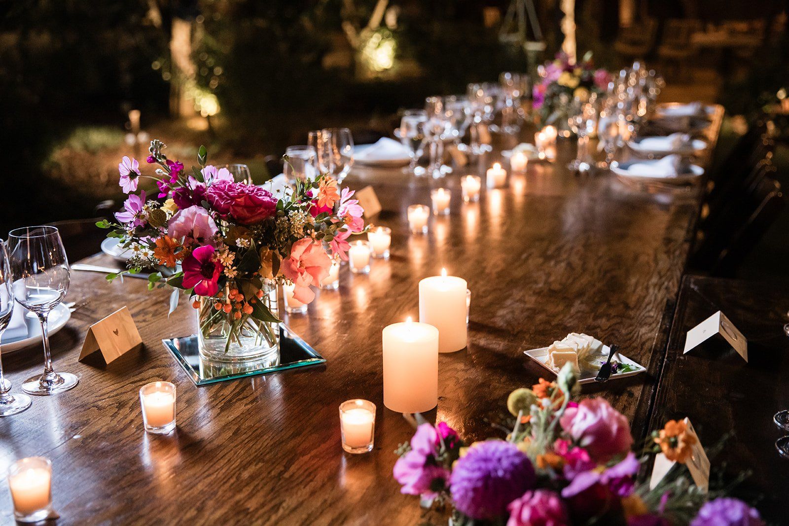 spanish villa micro wedding, los angeles, One Long Table in the Villa Yard