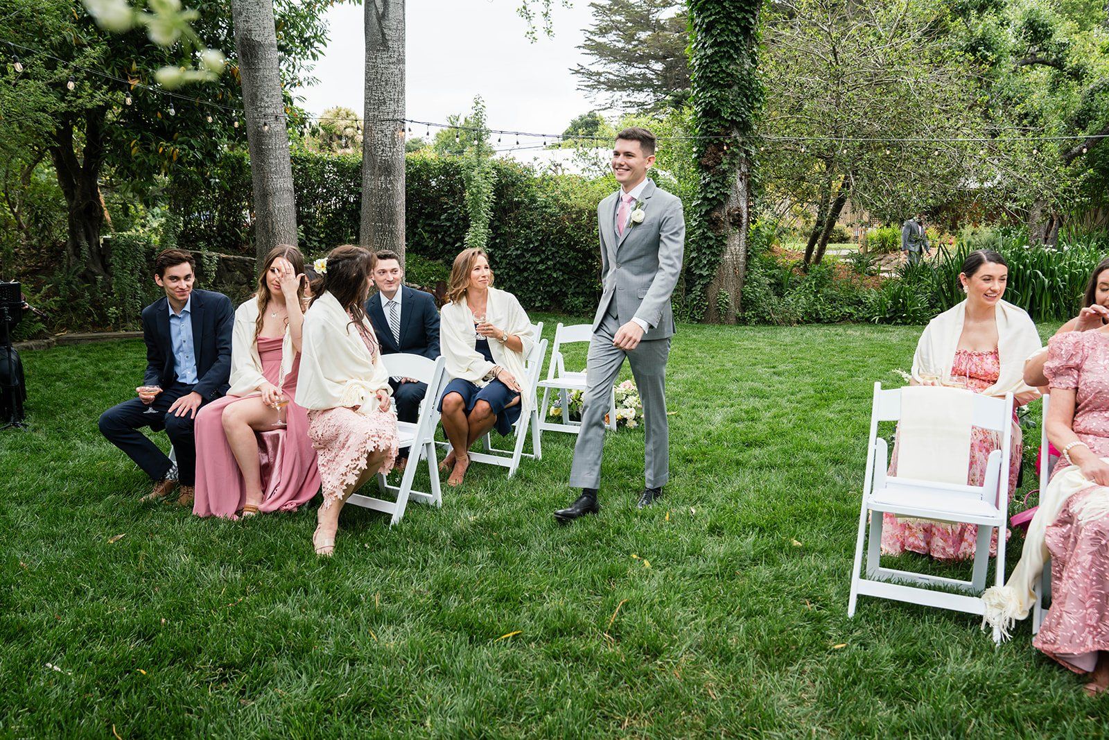 olema house reception micro wedding, point reyes, A Lower Lawn Ceremony, 40-Guest Olema House Wedding