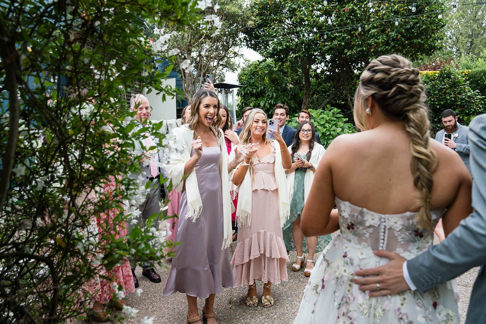 olema house reception micro wedding in point reyes, Cocktails by Olema Creek, a Point Reyes Reception