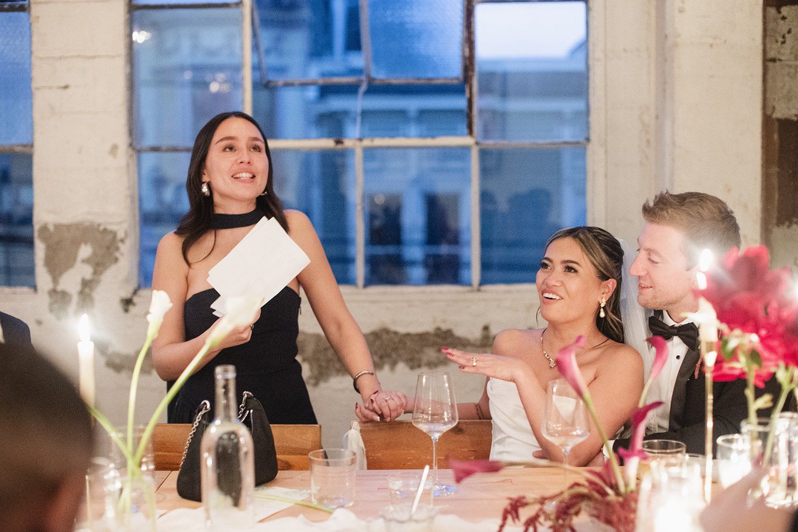 december city hall micro wedding, Dinner Across Town