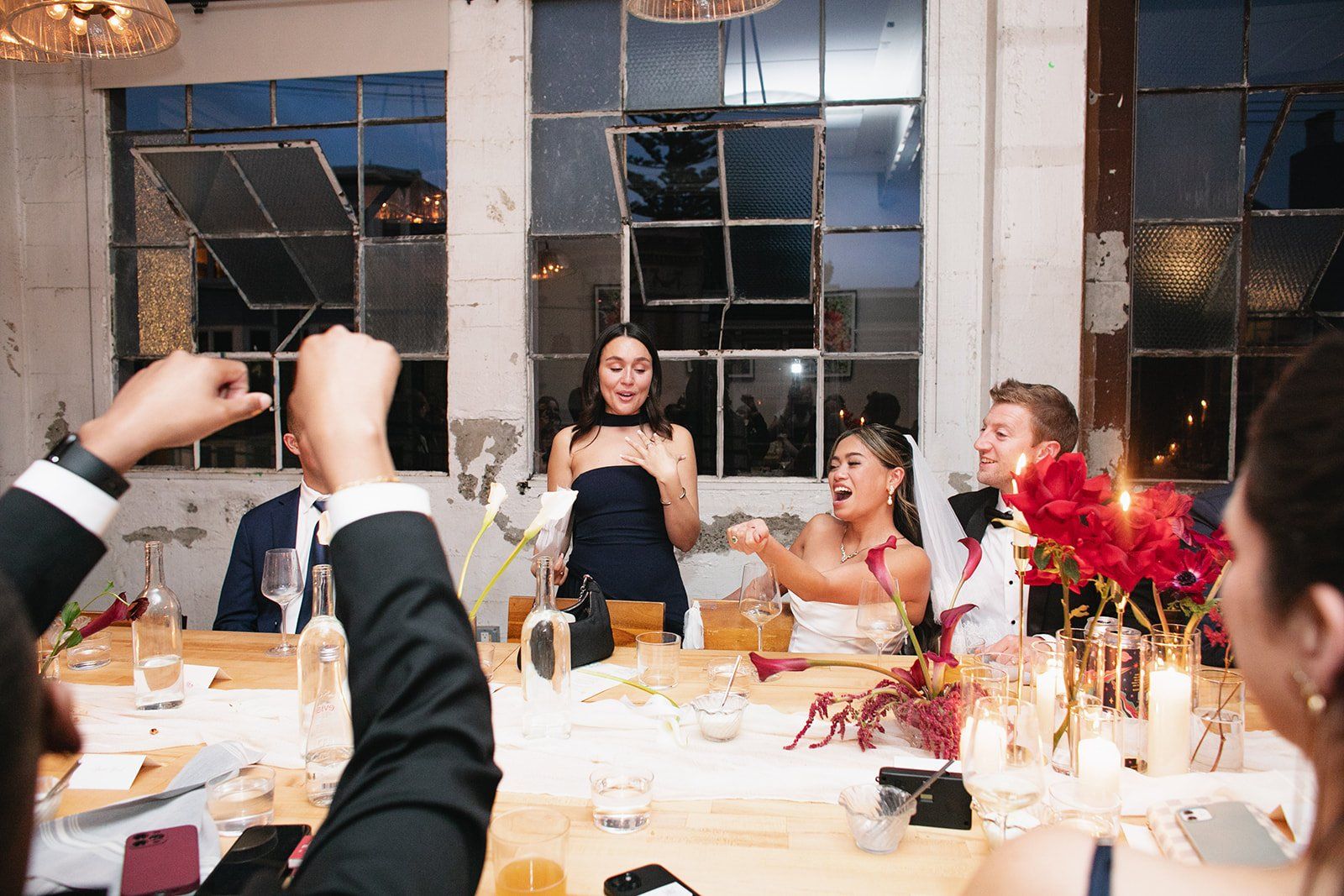 december city hall micro wedding, Dinner Across Town