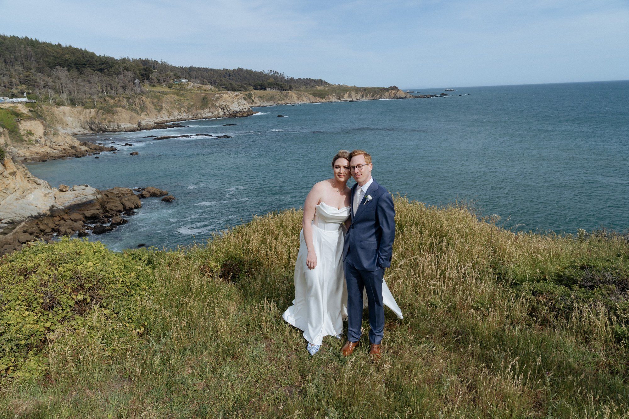 micro wedding on the timber cove bluff (not an elopement), Portraits on the Cliffs. Sonoma Coast Bluff Ceremony