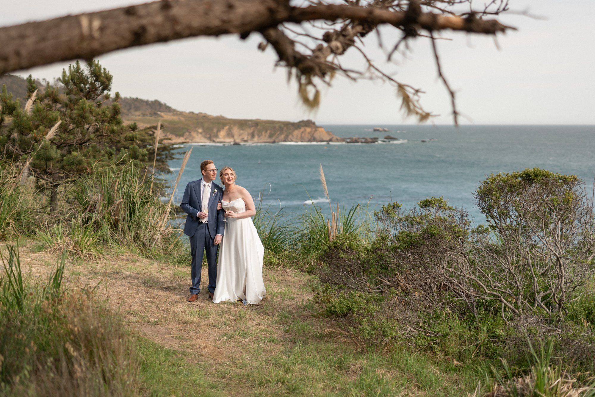 micro wedding on the timber cove bluff (not an elopement), Portraits on the Cliffs. Sonoma Coast Bluff Ceremony
