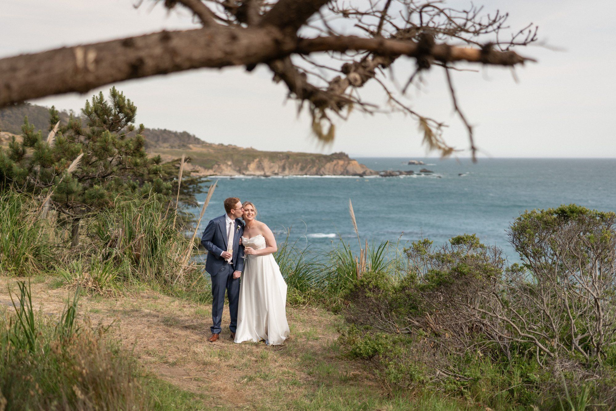 micro wedding on the timber cove bluff (not an elopement), Portraits on the Cliffs. Sonoma Coast Bluff Ceremony