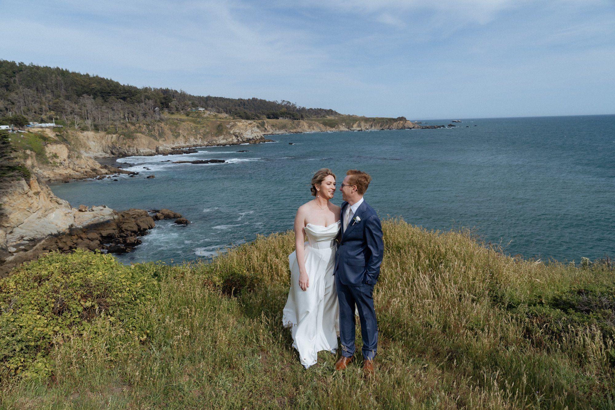 micro wedding on the timber cove bluff (not an elopement), Portraits on the Cliffs. Sonoma Coast Bluff Ceremony