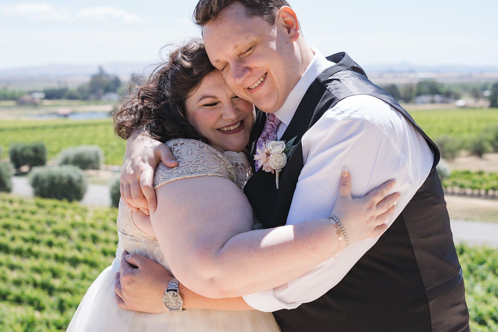 livestreamed vineyard wedding at gloria ferrer sonoma, Portraits Across the Winery. Postponed-Three-Times COVID Wedding