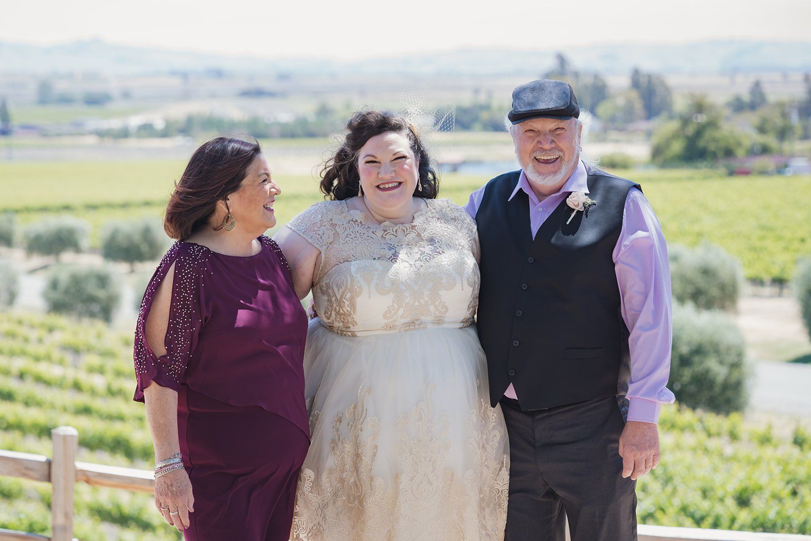 livestreamed vineyard wedding at gloria ferrer, Portraits Across the Winery, a Postponed-Three-Times Wedding