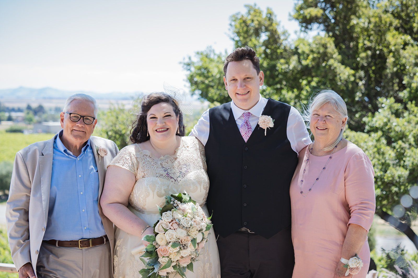 livestreamed vineyard wedding at gloria ferrer sonoma, Portraits Across the Winery. Postponed-Three-Times COVID Wedding