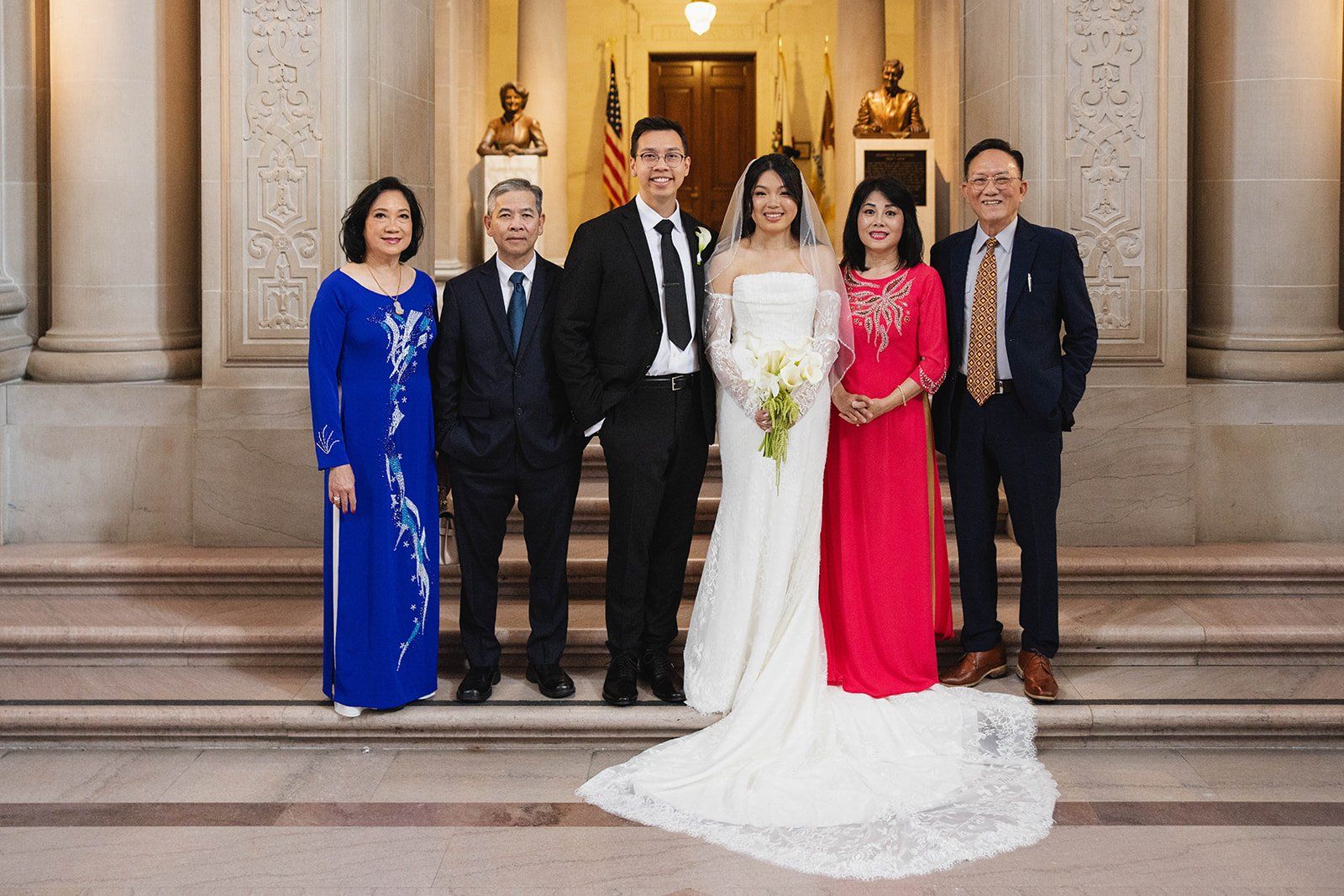 mayor's balcony wedding, 32 guests, Portraits Through City Hall