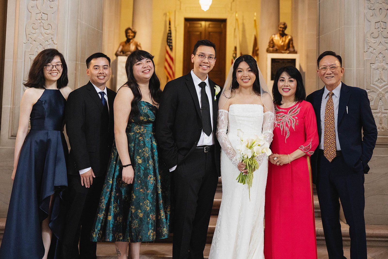 mayor's balcony wedding, 32 guests, Portraits Through City Hall