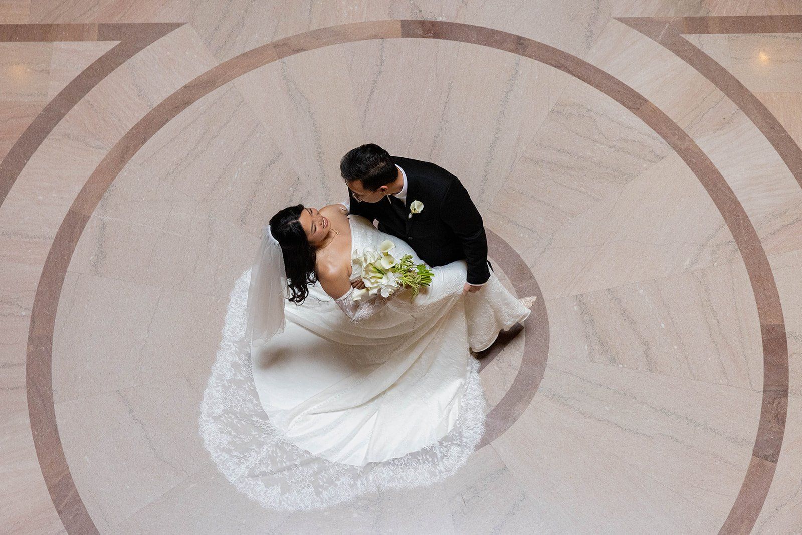 mayor's balcony wedding, 32 guests, Portraits Through City Hall