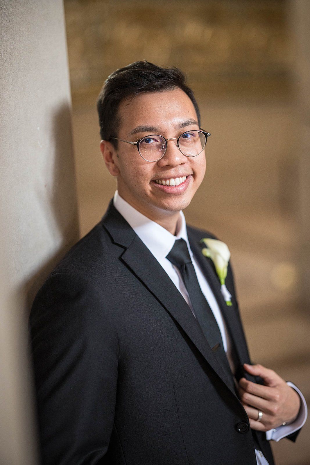 mayor's balcony wedding, 32 guests, Portraits Through City Hall