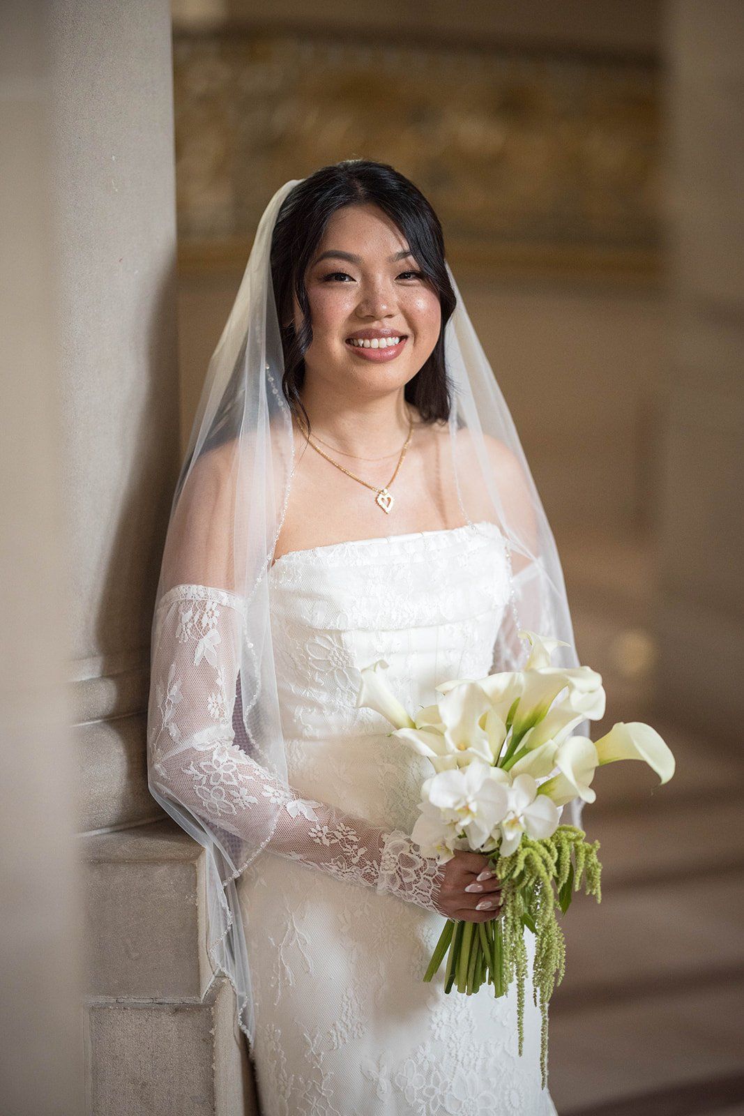 mayor's balcony wedding, 32 guests, Portraits Through City Hall