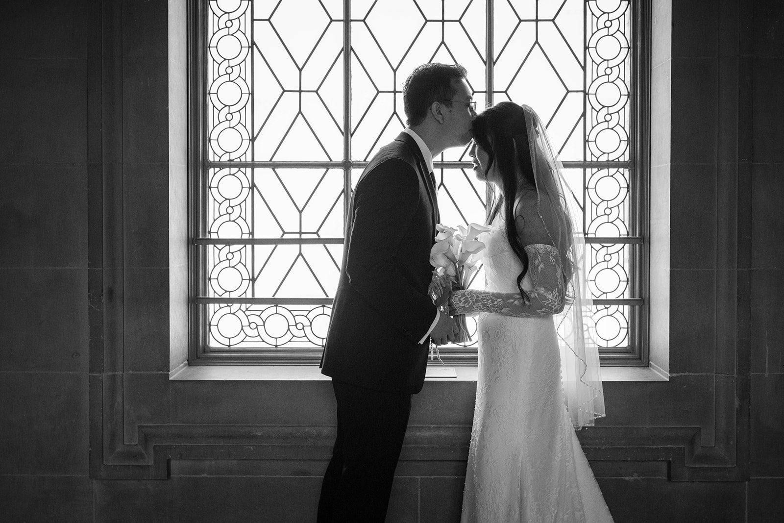 mayor's balcony wedding, 32 guests, Portraits Through City Hall