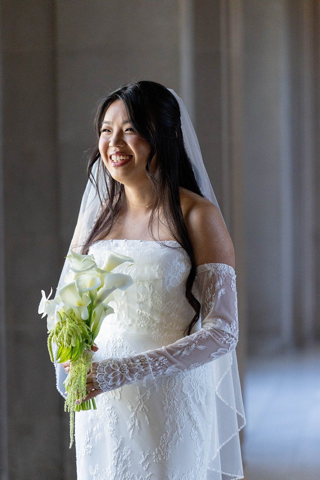 mayor's balcony wedding, 32 guests, Portraits Through City Hall