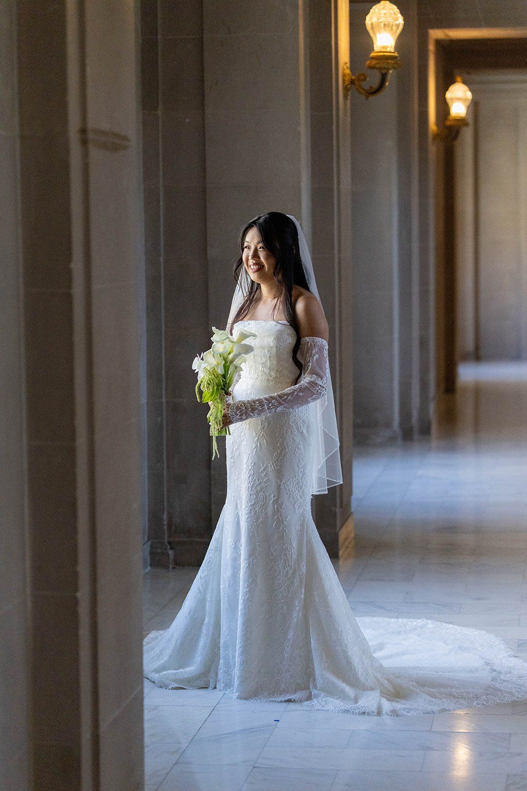 mayor's balcony wedding, 32 guests, Portraits Through City Hall