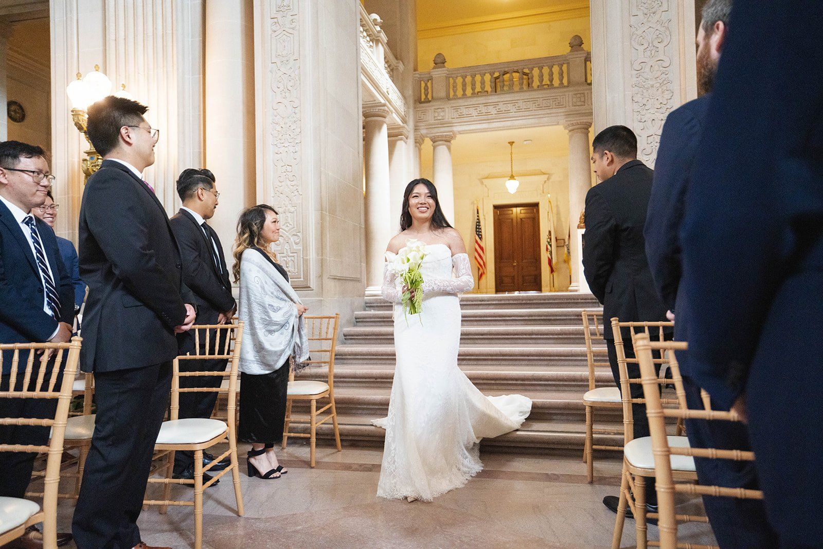 mayor's balcony wedding, 32 guests, Vows on the Mayor's Balcony