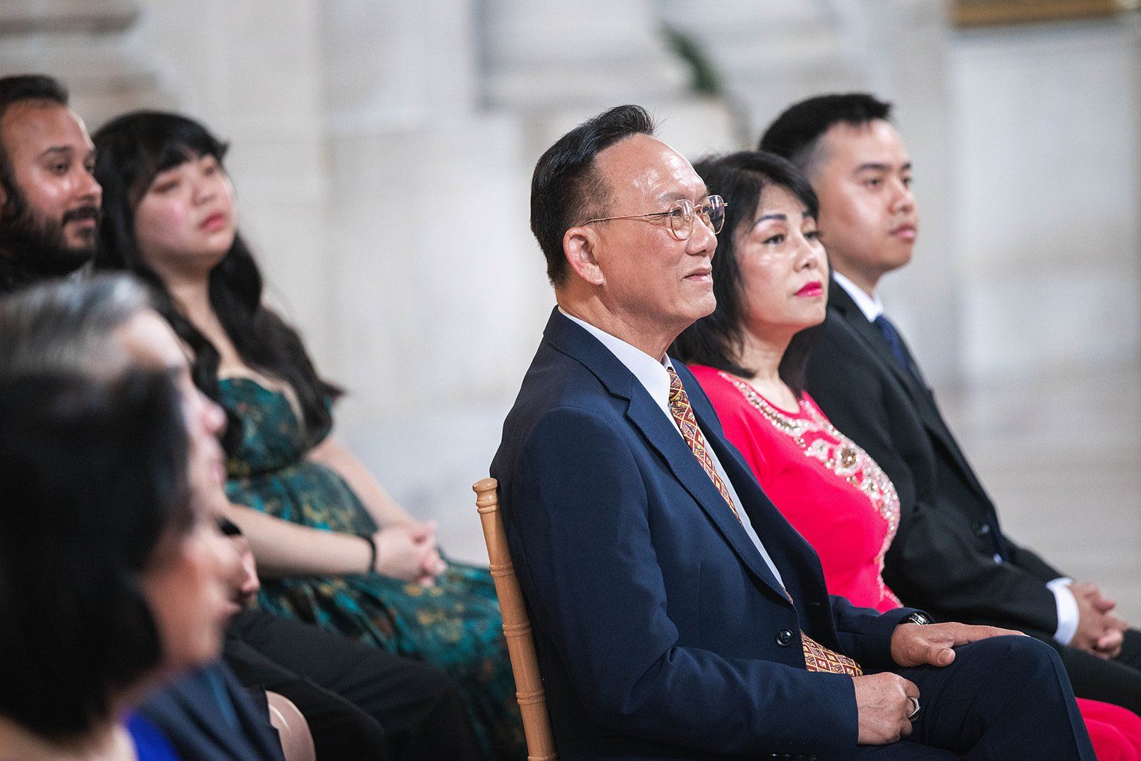 mayor's balcony wedding, 32 guests, Vows on the Mayor's Balcony