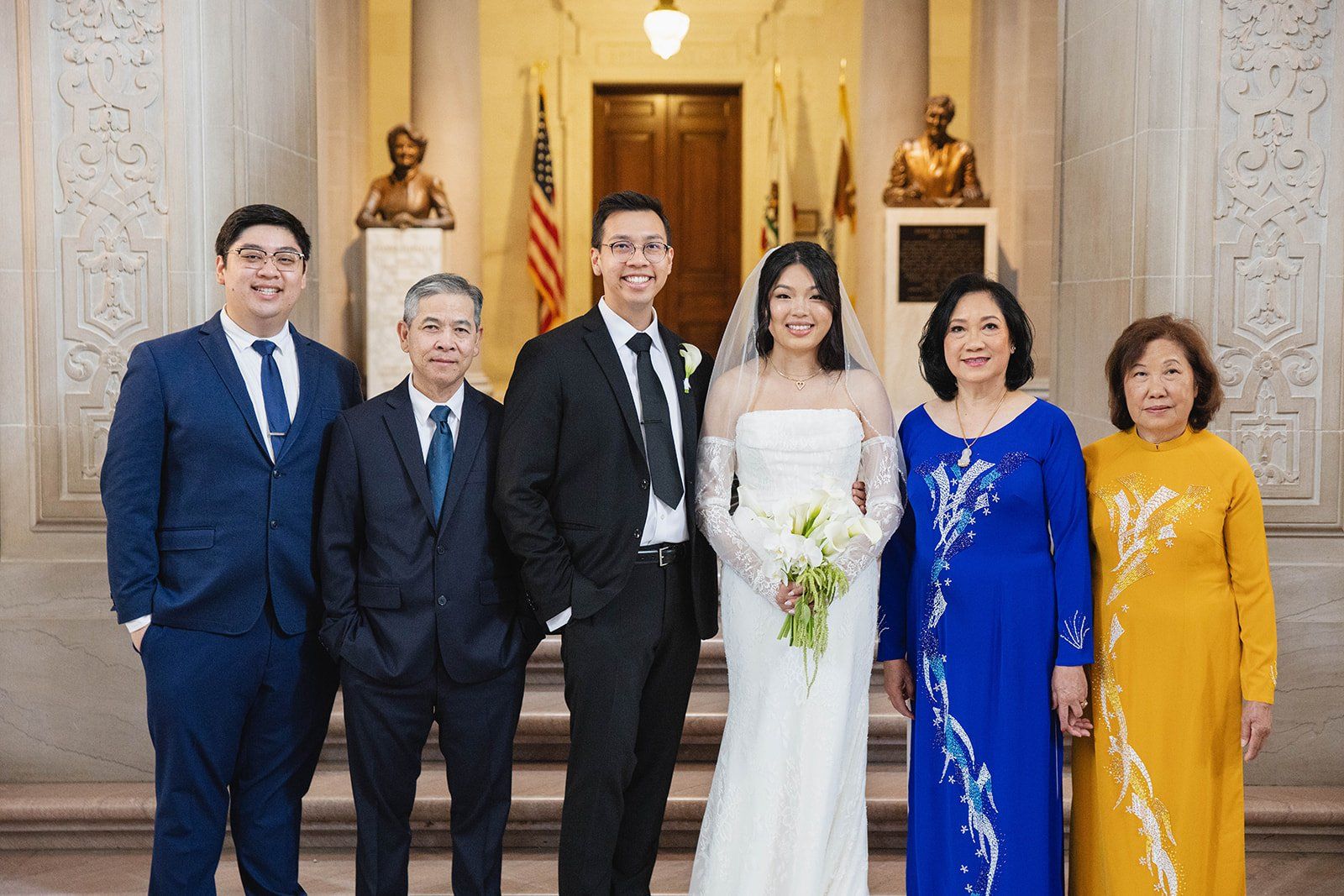 mayor's balcony wedding, 32 guests, Portraits Through City Hall