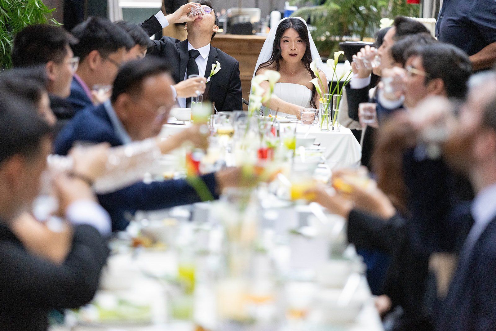 Mayor's Balcony wedding, One Long Table at Vault Garden