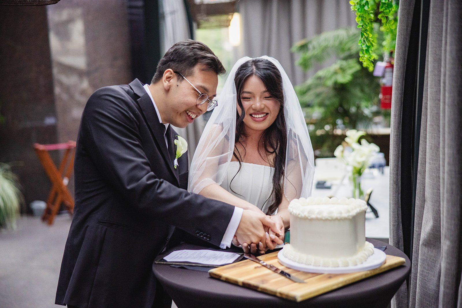 Mayor's Balcony wedding, Portraits Through City Hall