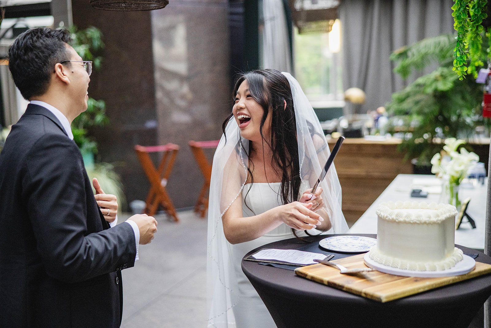 mayor's balcony wedding, 32 guests, One Long Table at Vault Garden