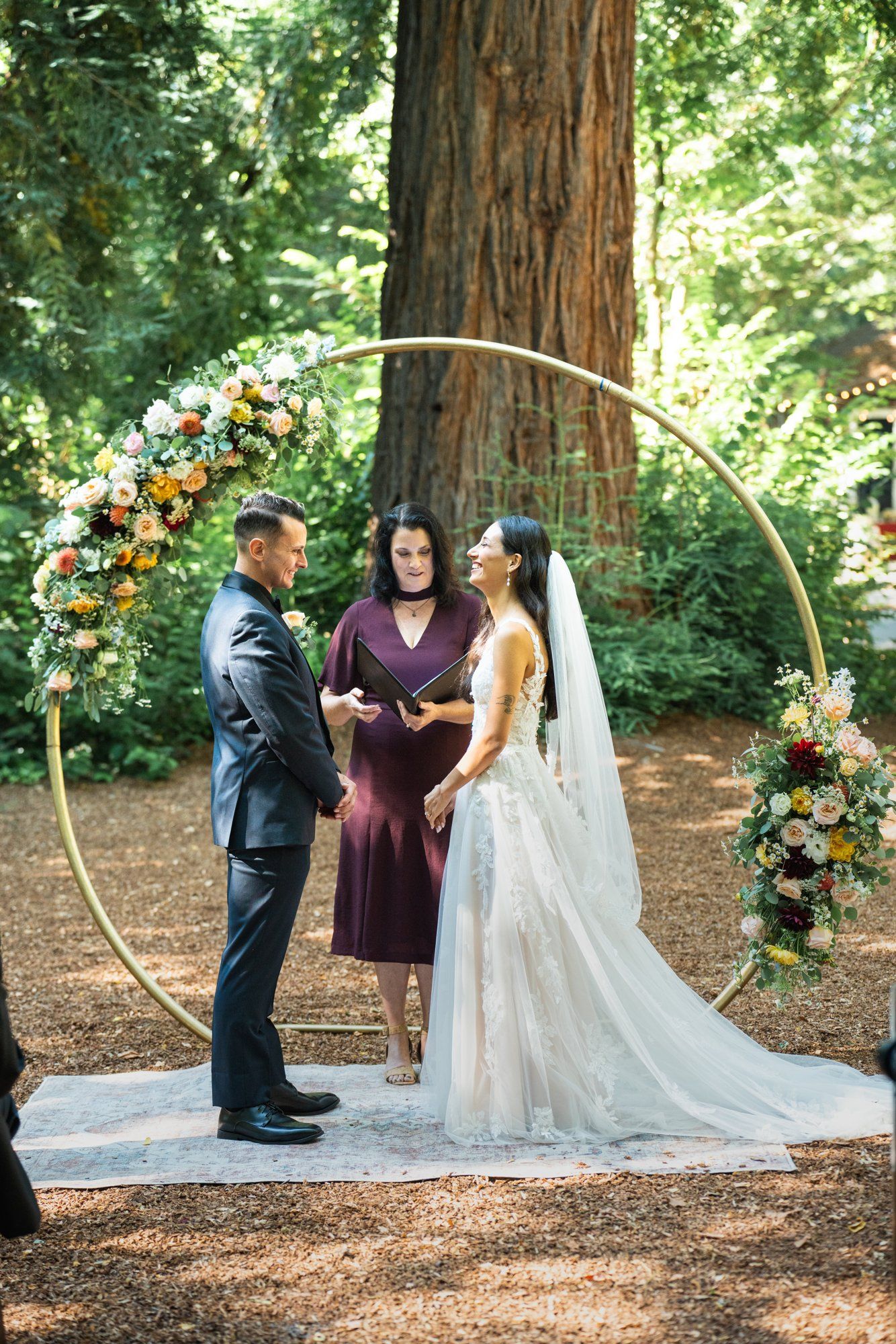 A full weekend at Sand Rock Farm, Vows in the Redwood Grove at Sand Rock Farm