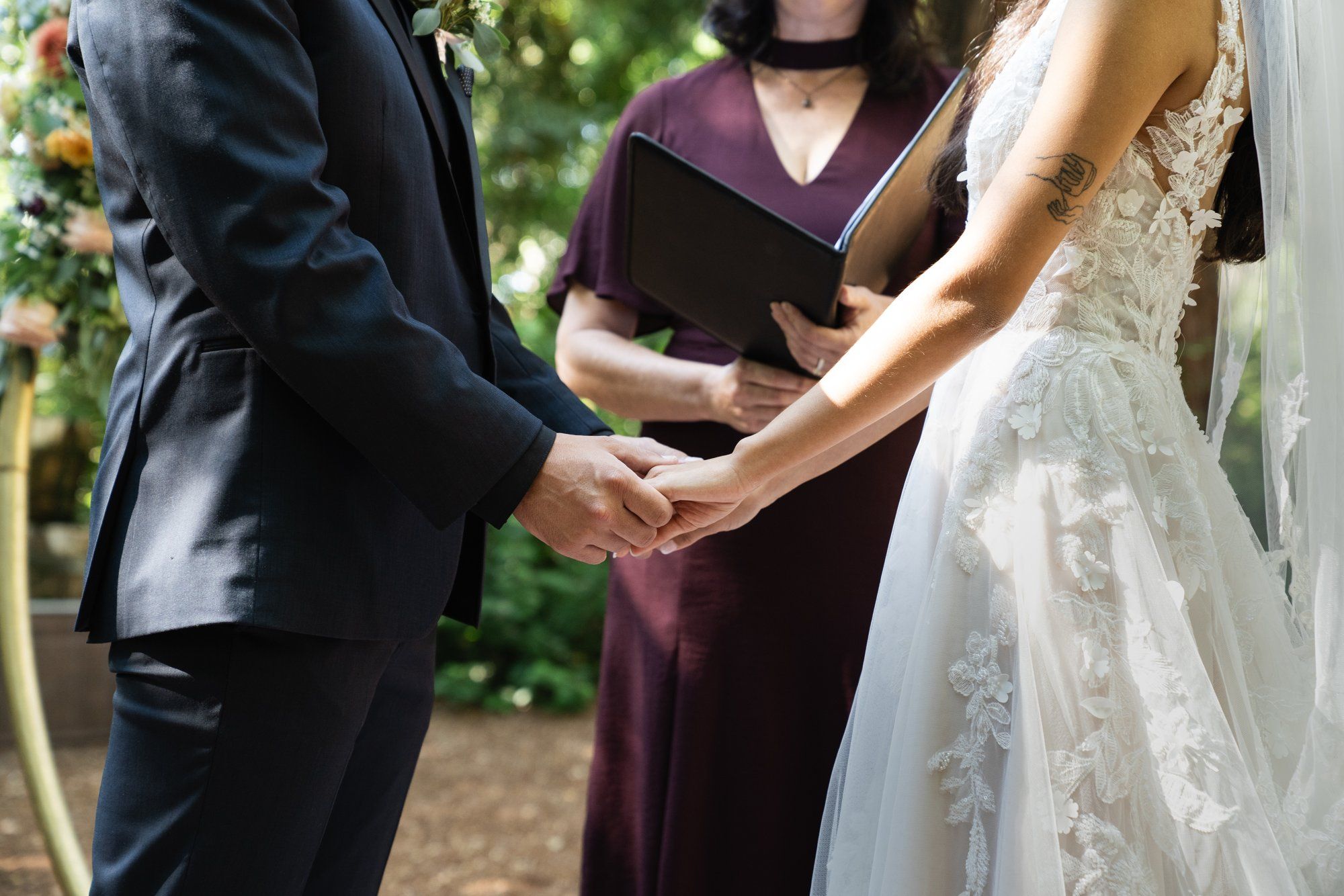 full weekend at sand rock farm — guests on-site (37, arch, DJ), Vows in the Redwood Grove, a Lodging-on-Property Celebration
