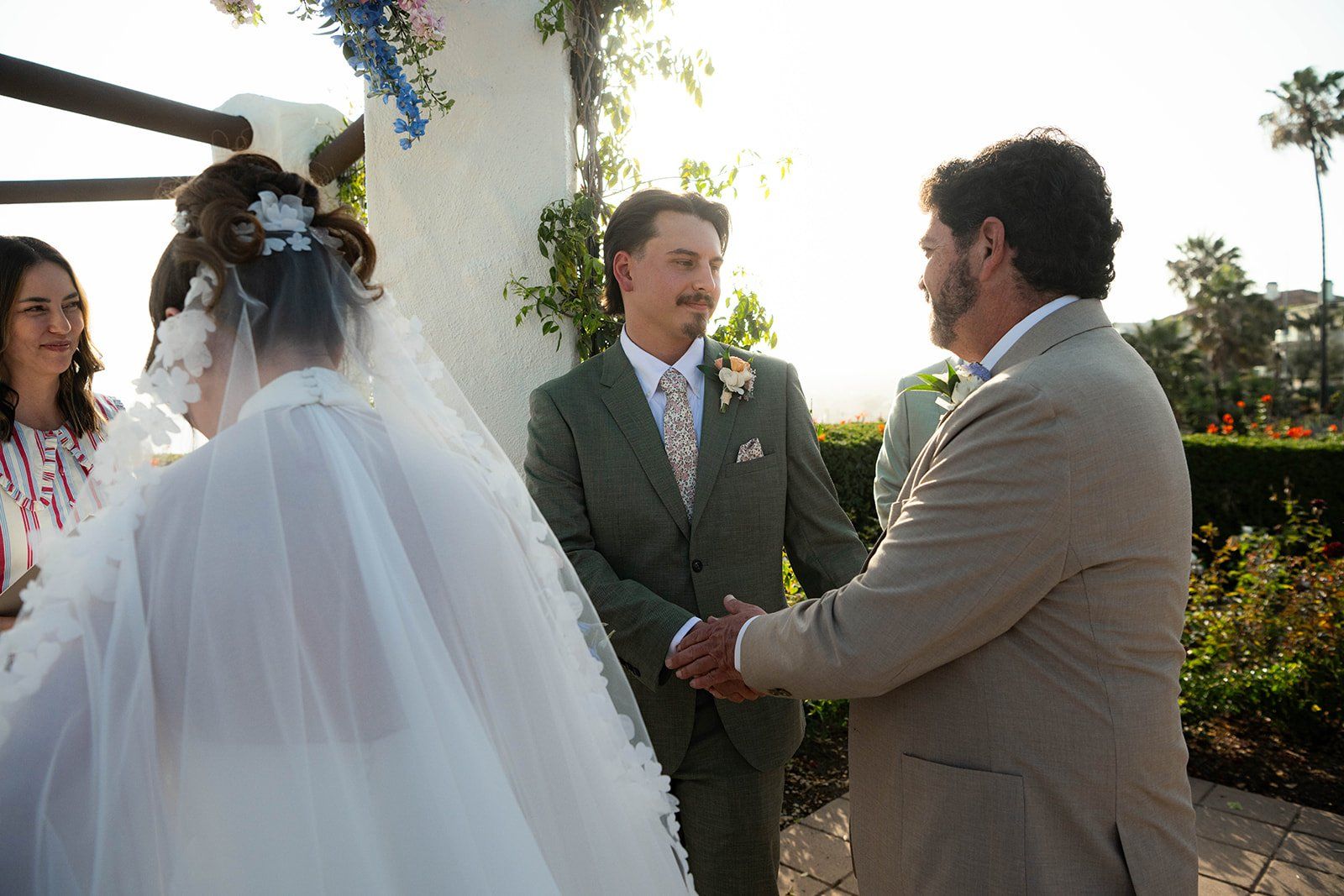 dana point gazebo coastal elopement, The Ceremony at the Gazebo