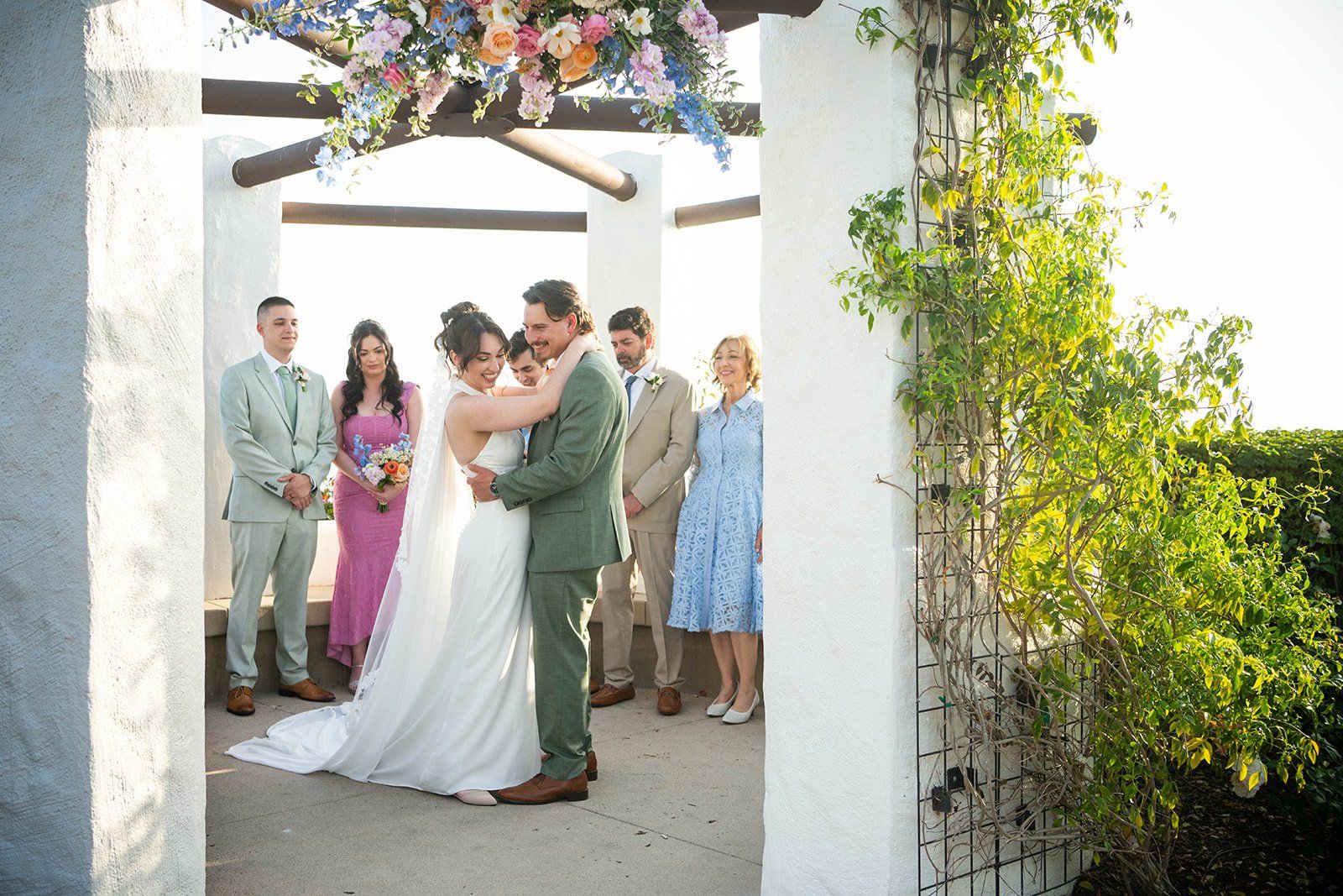 dana point gazebo coastal elopement, The Ceremony at the Gazebo