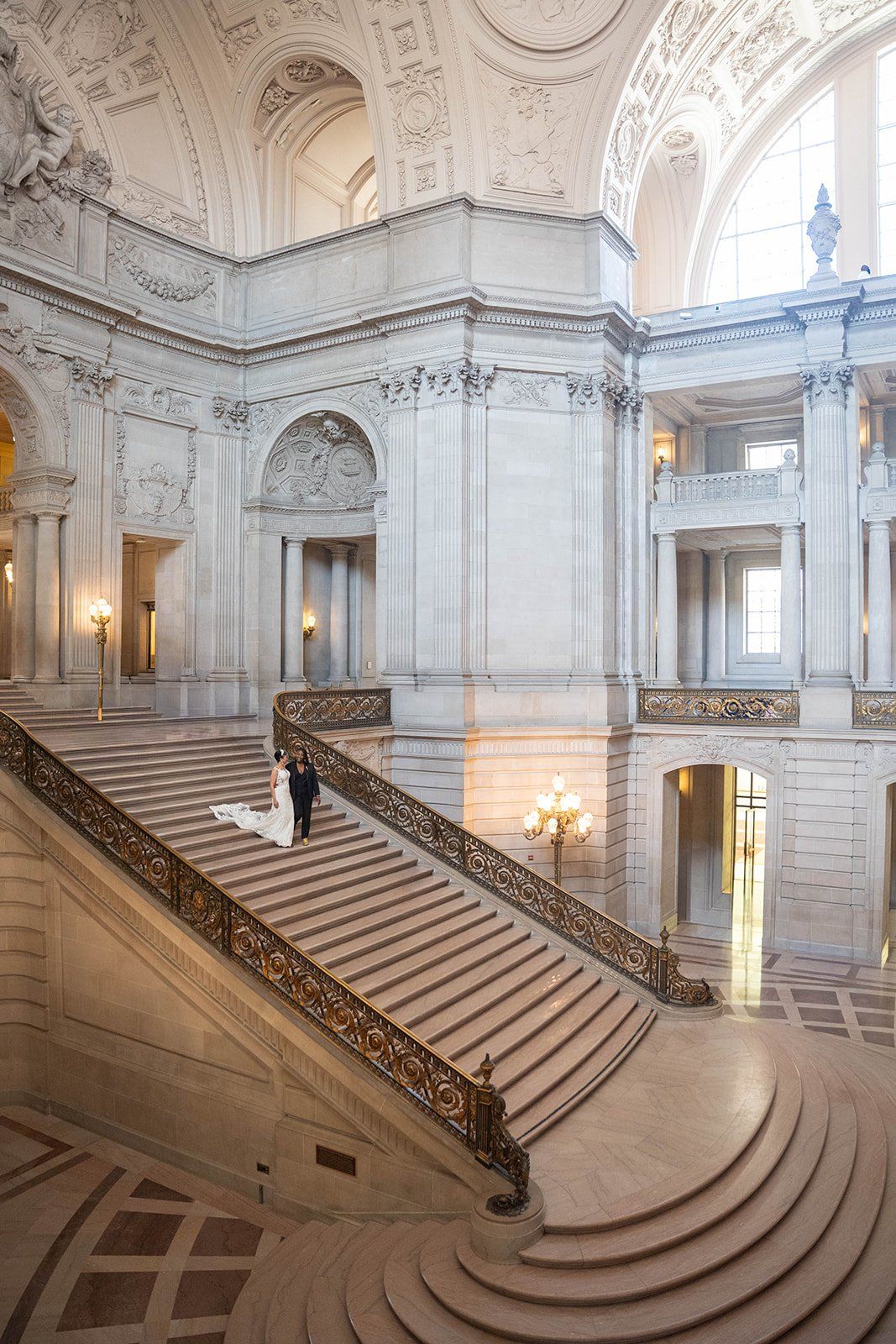 same-sex city hall wedding, fourth floor gallery + bouche (plant-based), Portraits in a 1915 Landmark