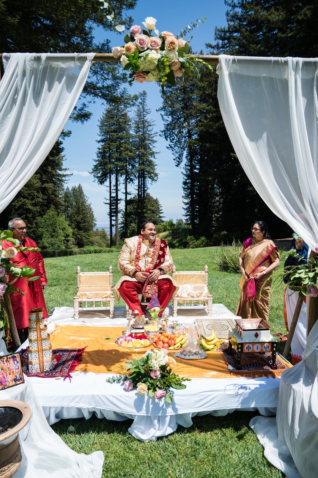 indian-american micro wedding palo alto, Two Ceremonies at The Mountain Terrace, Woodside