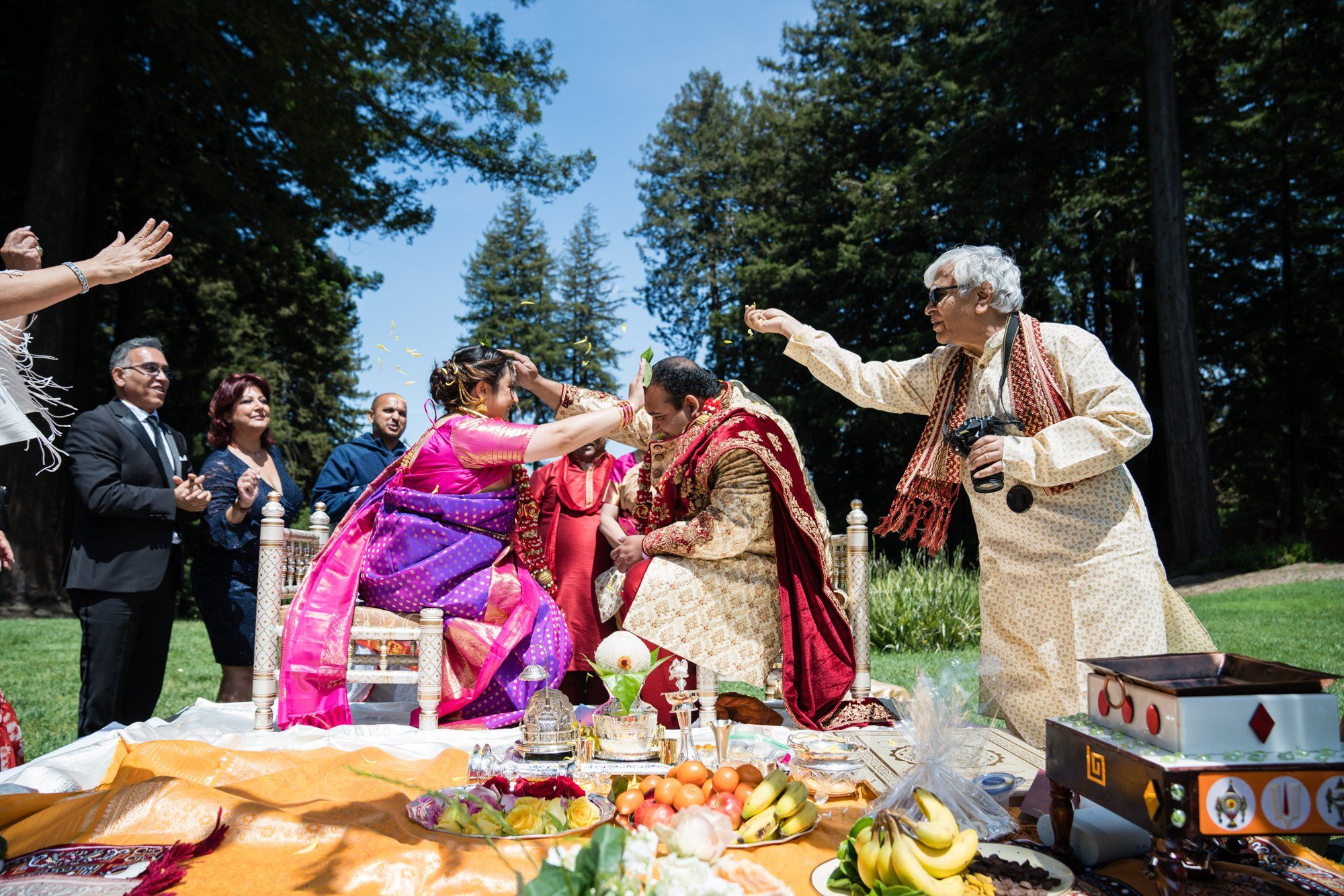 indian-american micro wedding palo alto, Two Ceremonies at The Mountain Terrace, Woodside