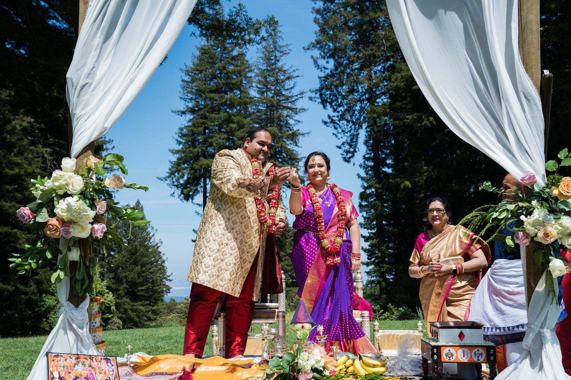 indian-american micro wedding palo alto, Two Ceremonies at The Mountain Terrace, Woodside