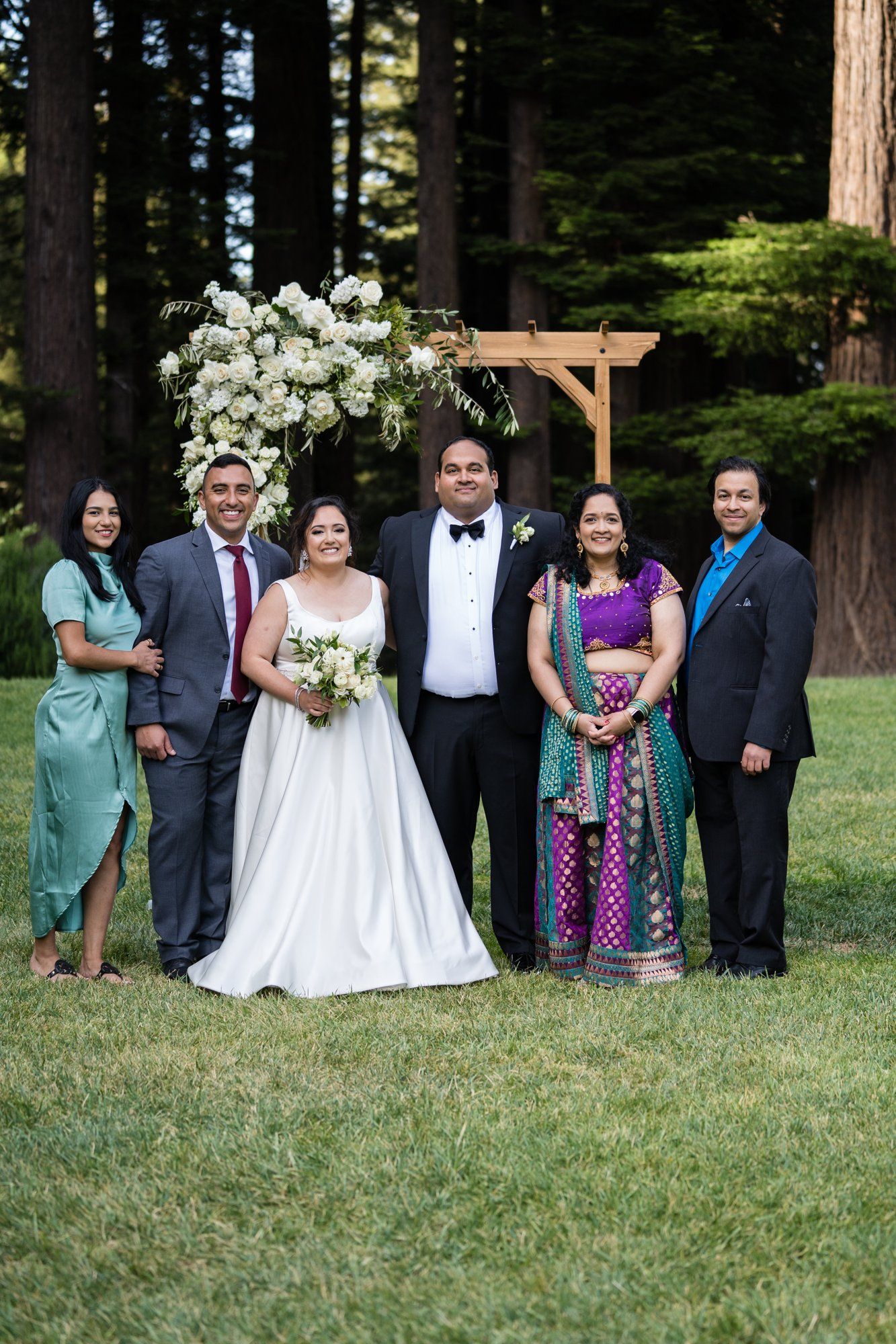 indian-american micro wedding palo alto, Family Photos in the Redwoods