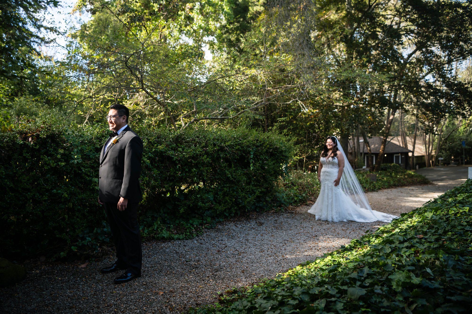 fall-foliage micro wedding at sand rock farm (november, 22 guests), A Harvest-Season Redwood Ceremony