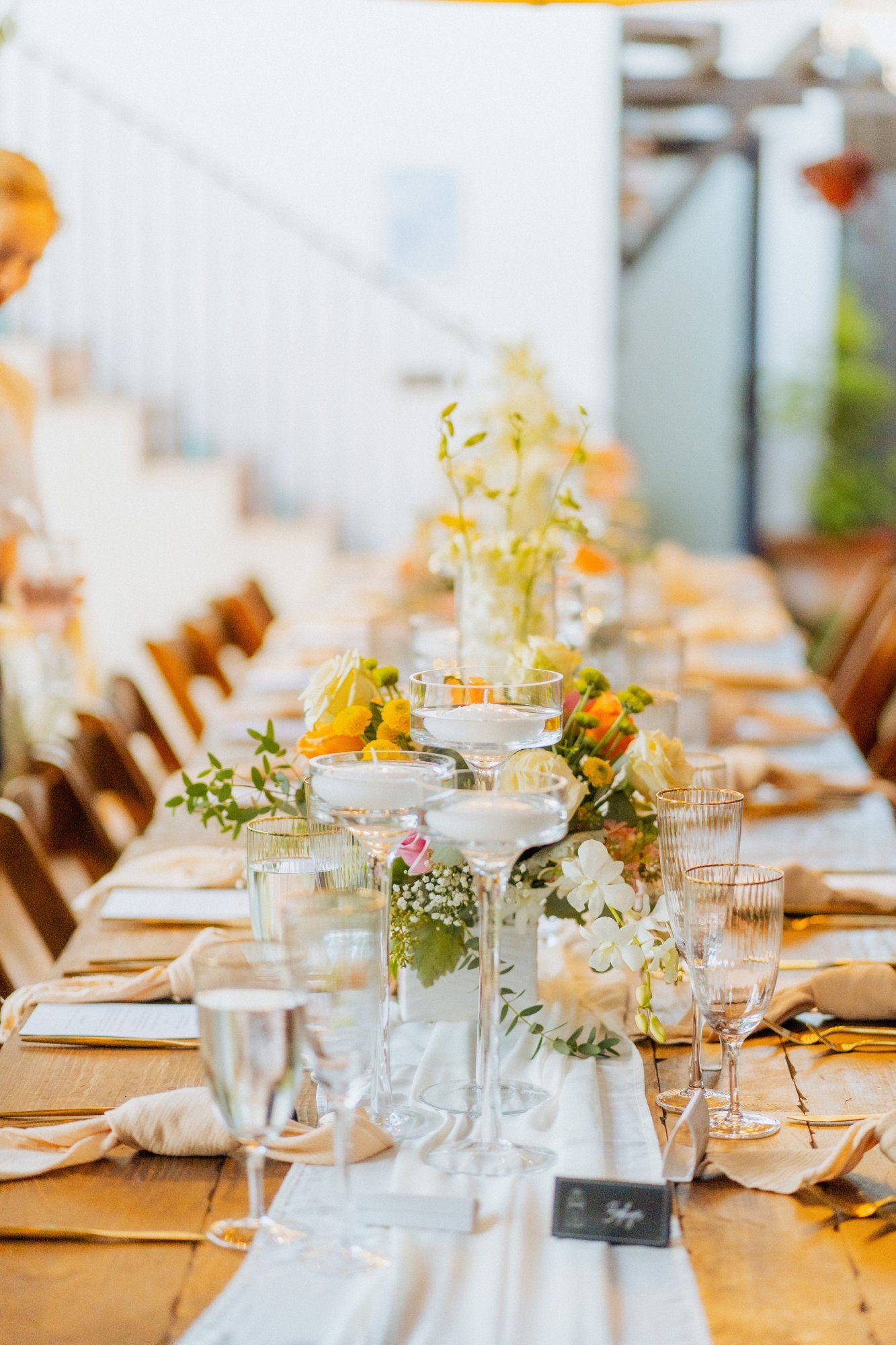 villa micro wedding at villa francesca, socal, Dinner Under the Wooden Awning