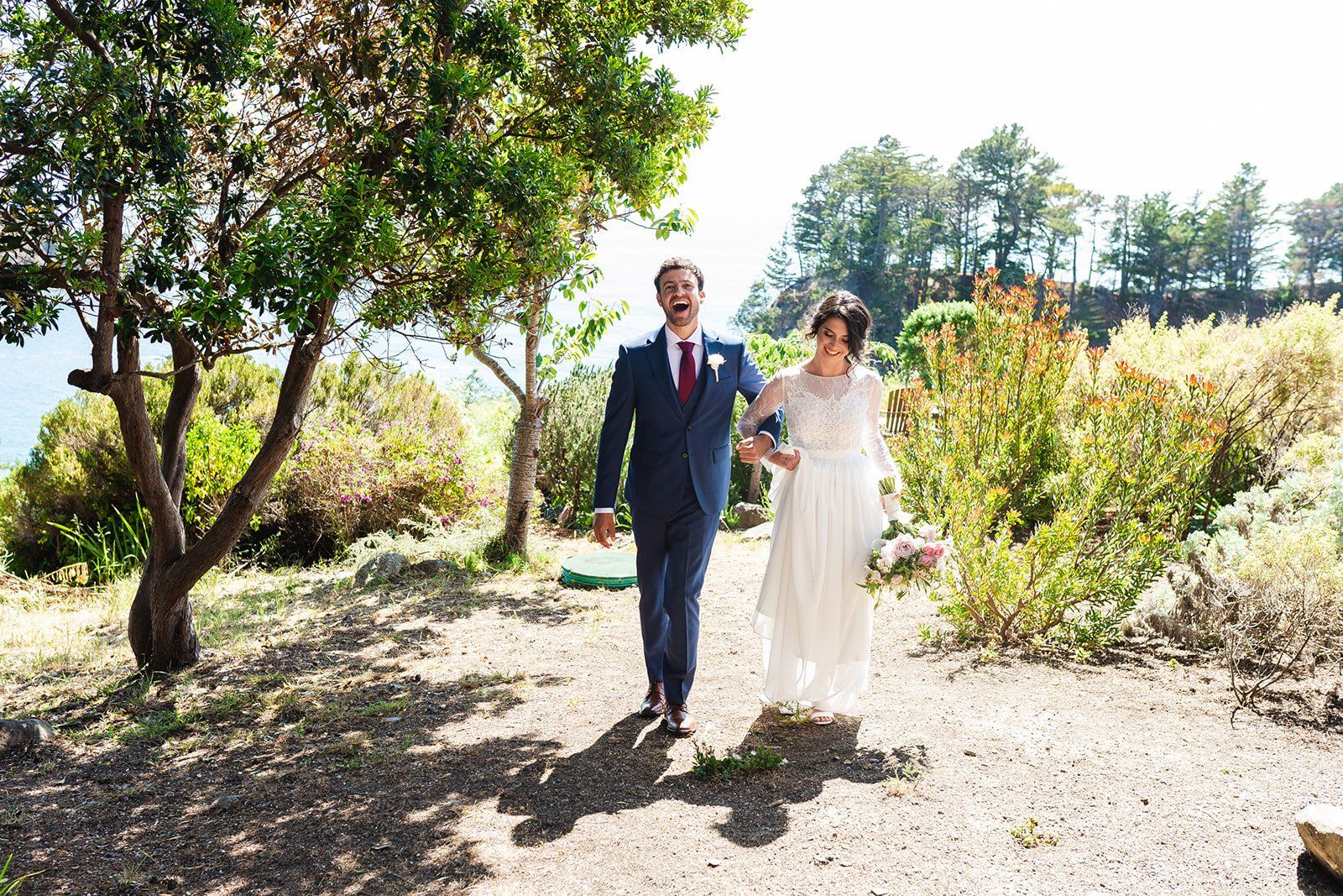 two-grooms oceanfront inn minimony at harbor house mendocino, Family Photos on the Bluff at this Mendocino Oceanfront Wedding