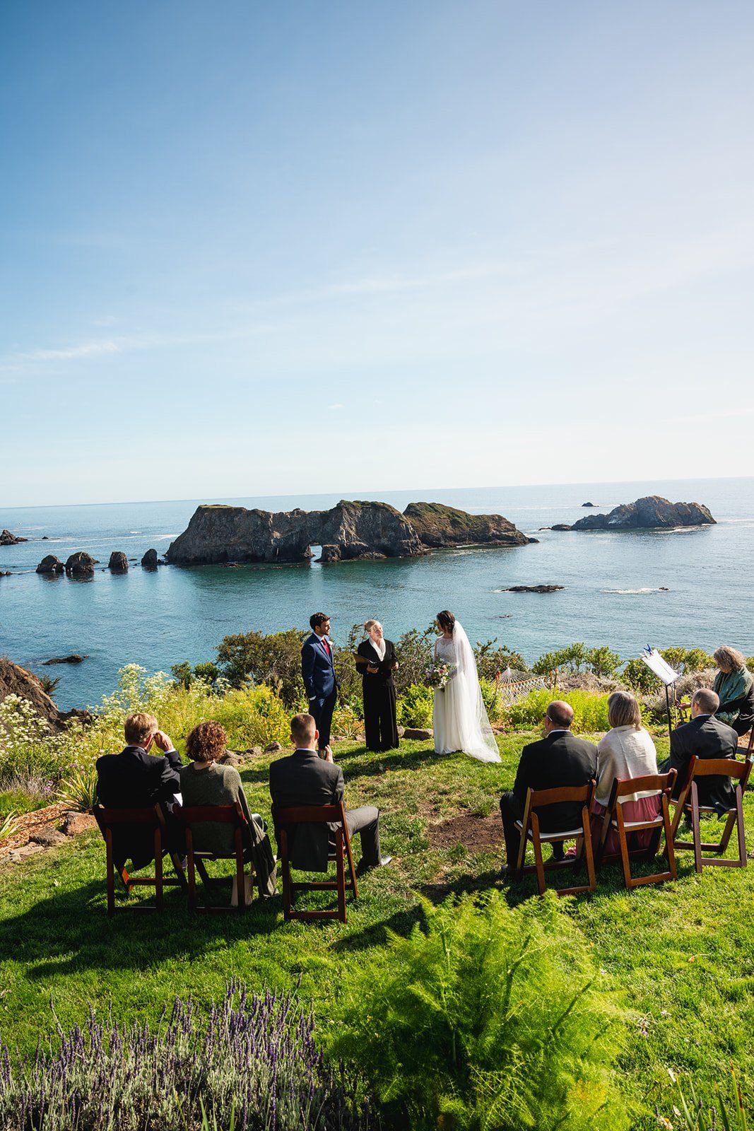 two-grooms oceanfront inn minimony at harbor house mendocino, A Pacific-Coast Ceremony Above the Cove at Harbor House Inn