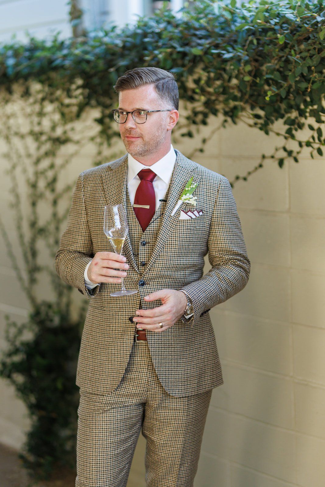 modern boutique-hotel micro wedding at r inn napa, Champagne and a 6-Guest Napa Hotel Wedding