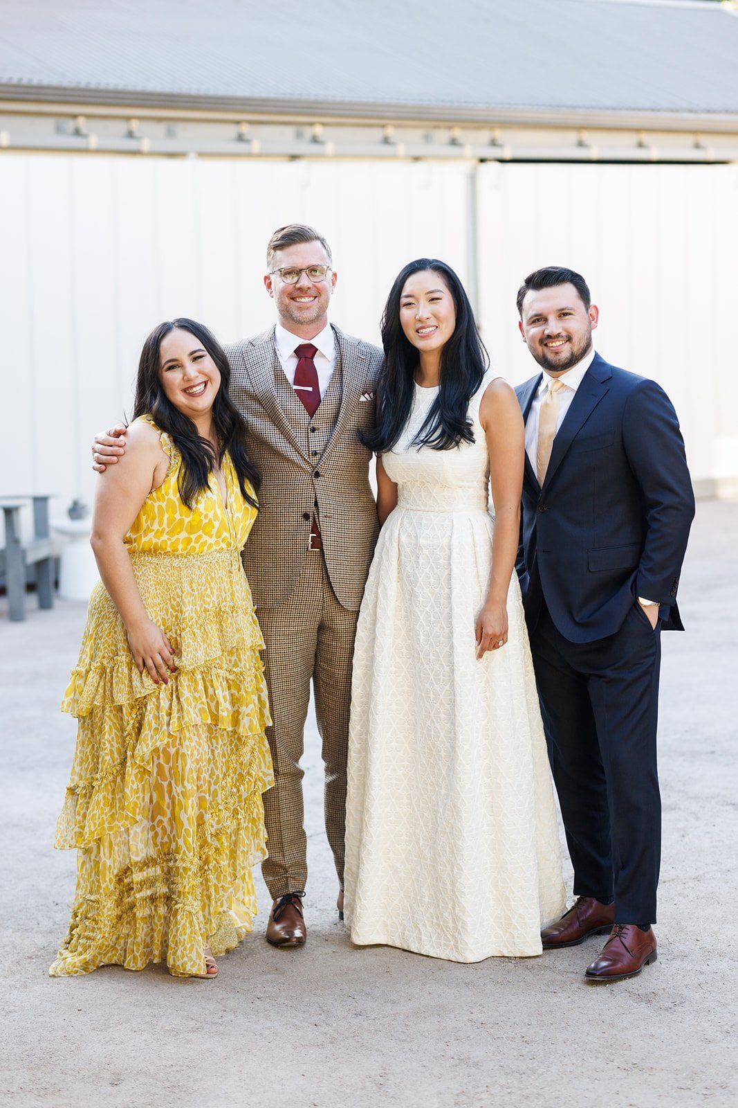 modern boutique-hotel micro wedding at r inn napa, Champagne and a 6-Guest Napa Hotel Wedding