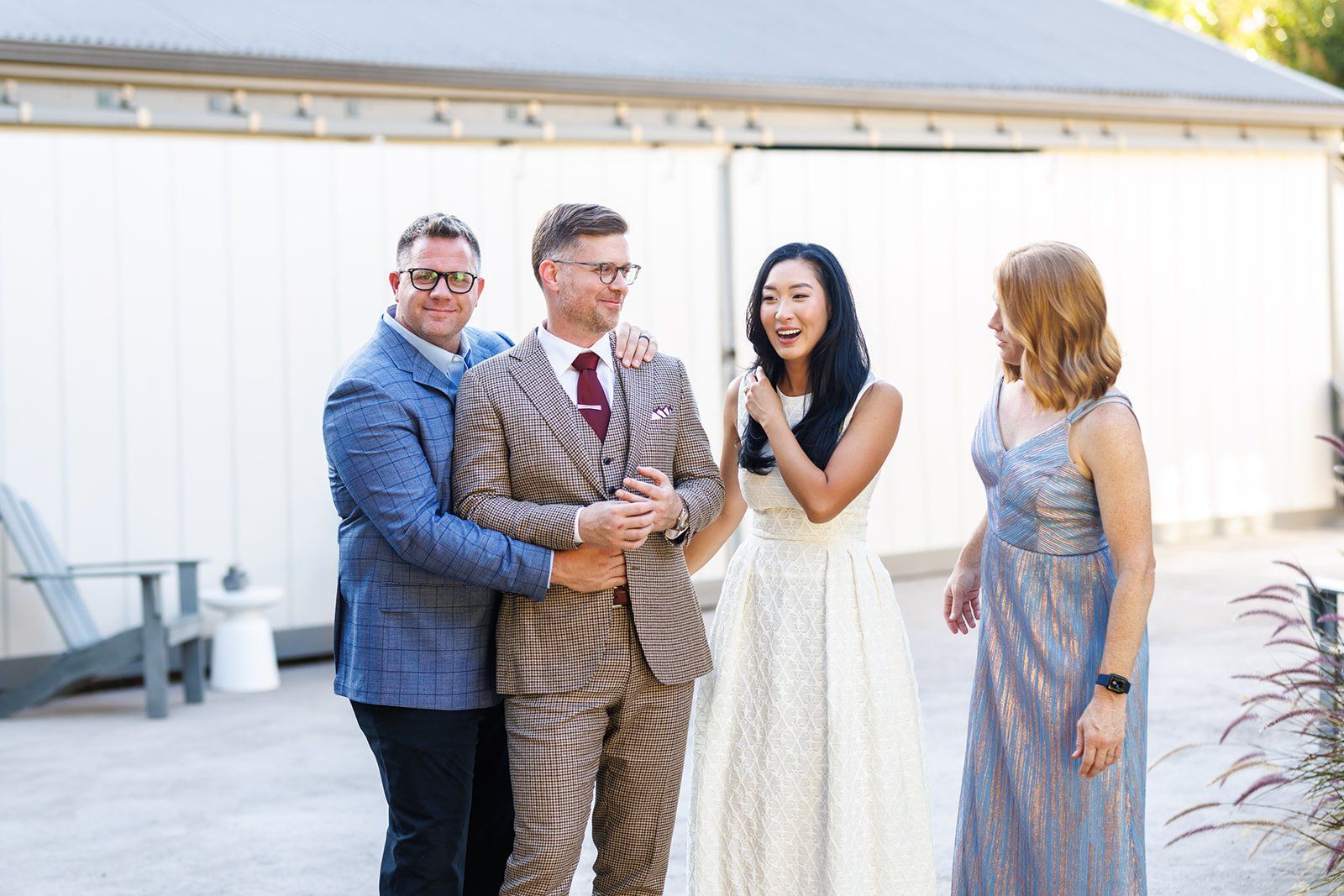 modern boutique-hotel micro wedding at r inn napa, Champagne and a 6-Guest Napa Hotel Wedding