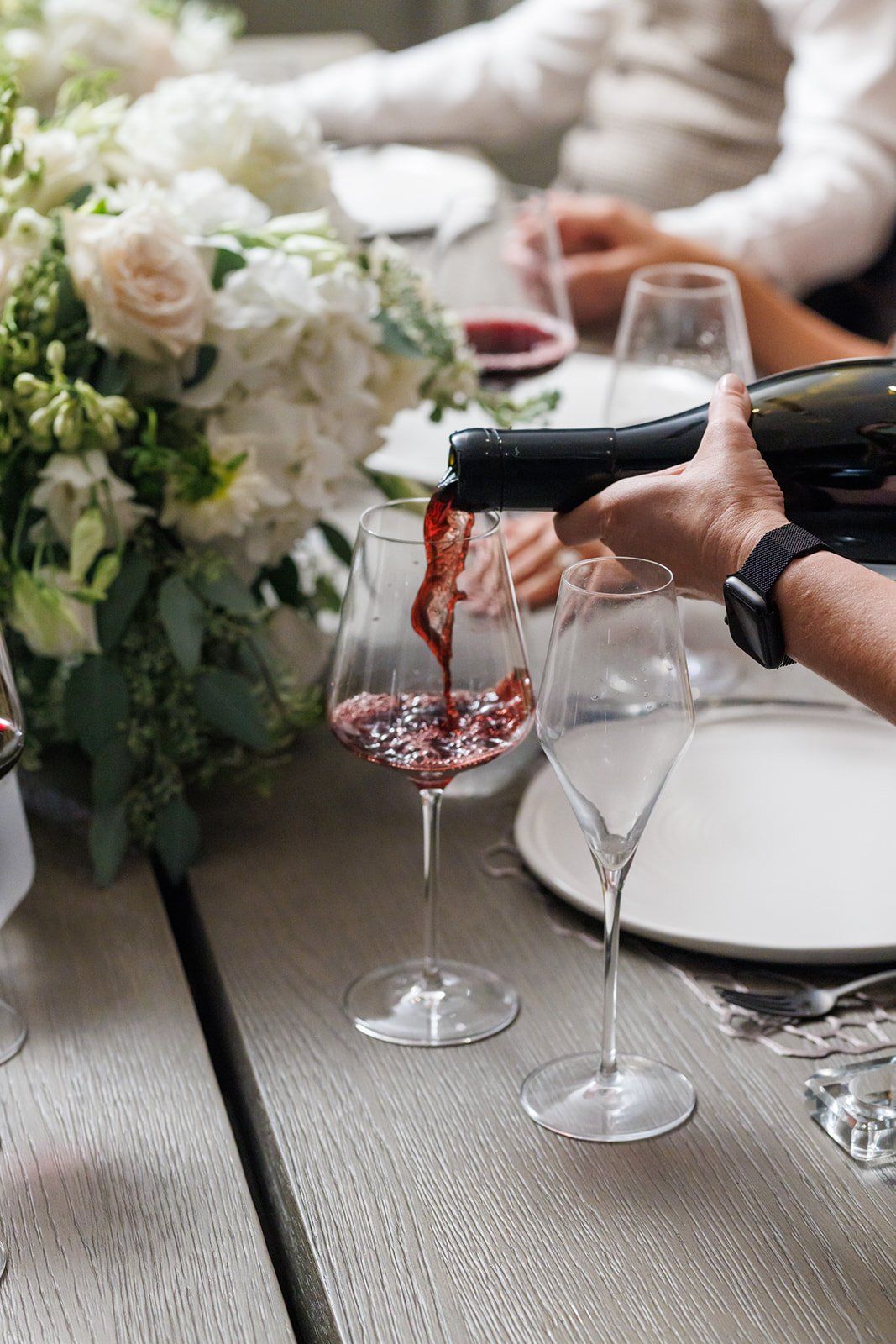 modern boutique-hotel micro wedding at r inn napa, Dinner, Sunset, and Cake by the River