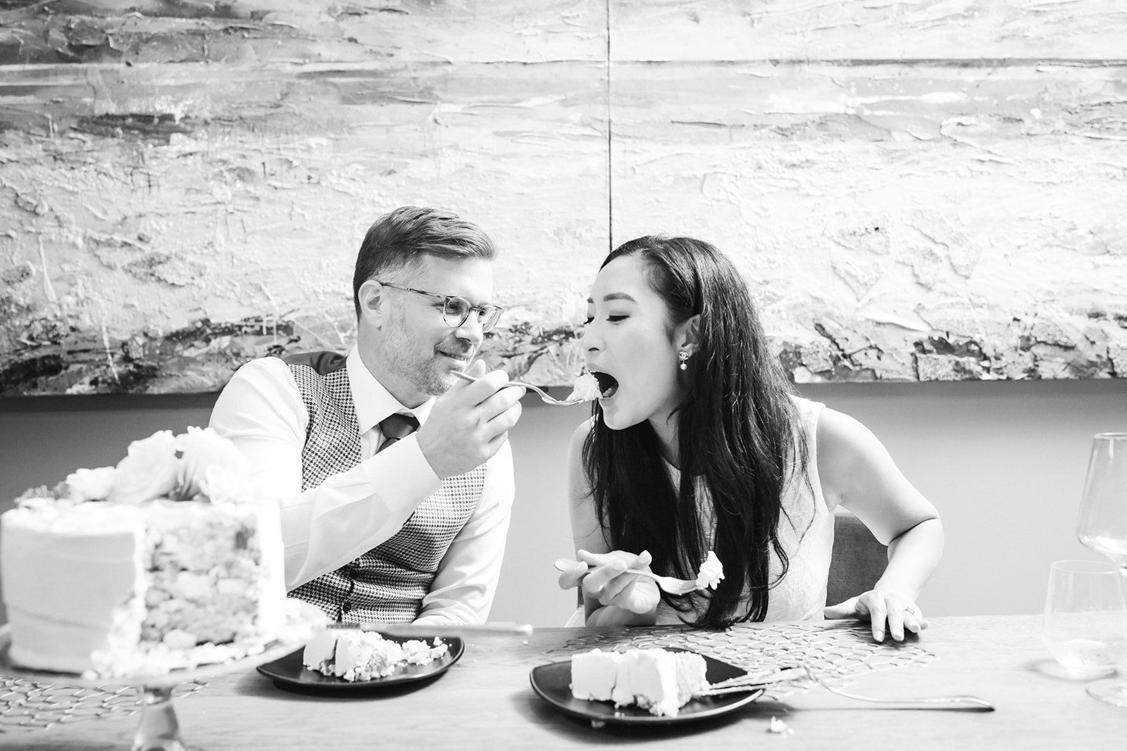 modern boutique-hotel micro wedding at r inn napa, Dinner, Sunset, and Cake by the River