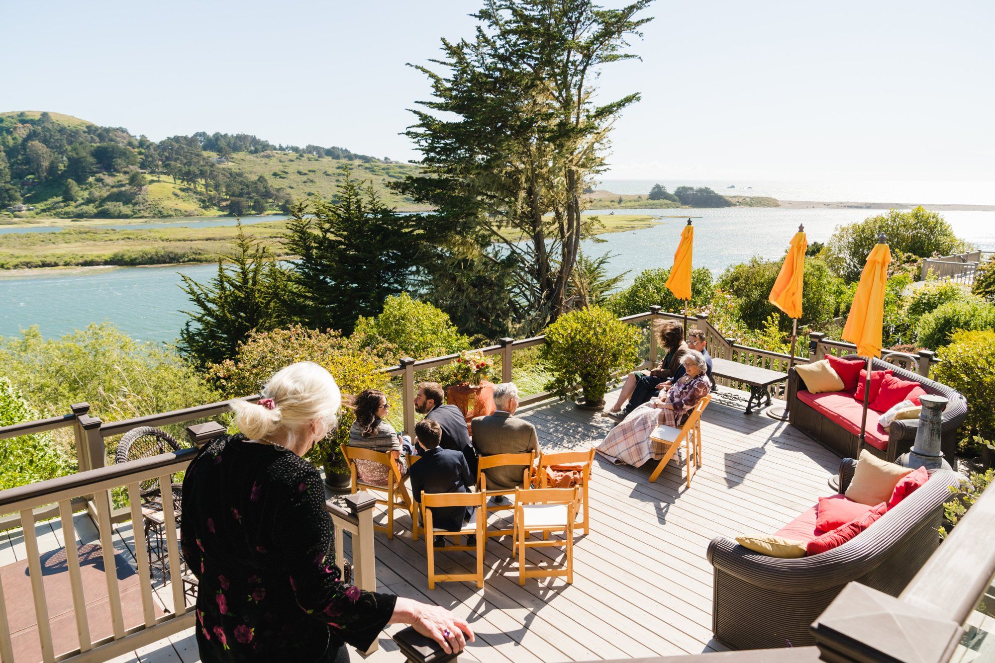 oceanfront airbnb minimony in jenner, Married on the Deck, a 12-Guest Ocean-View Ceremony