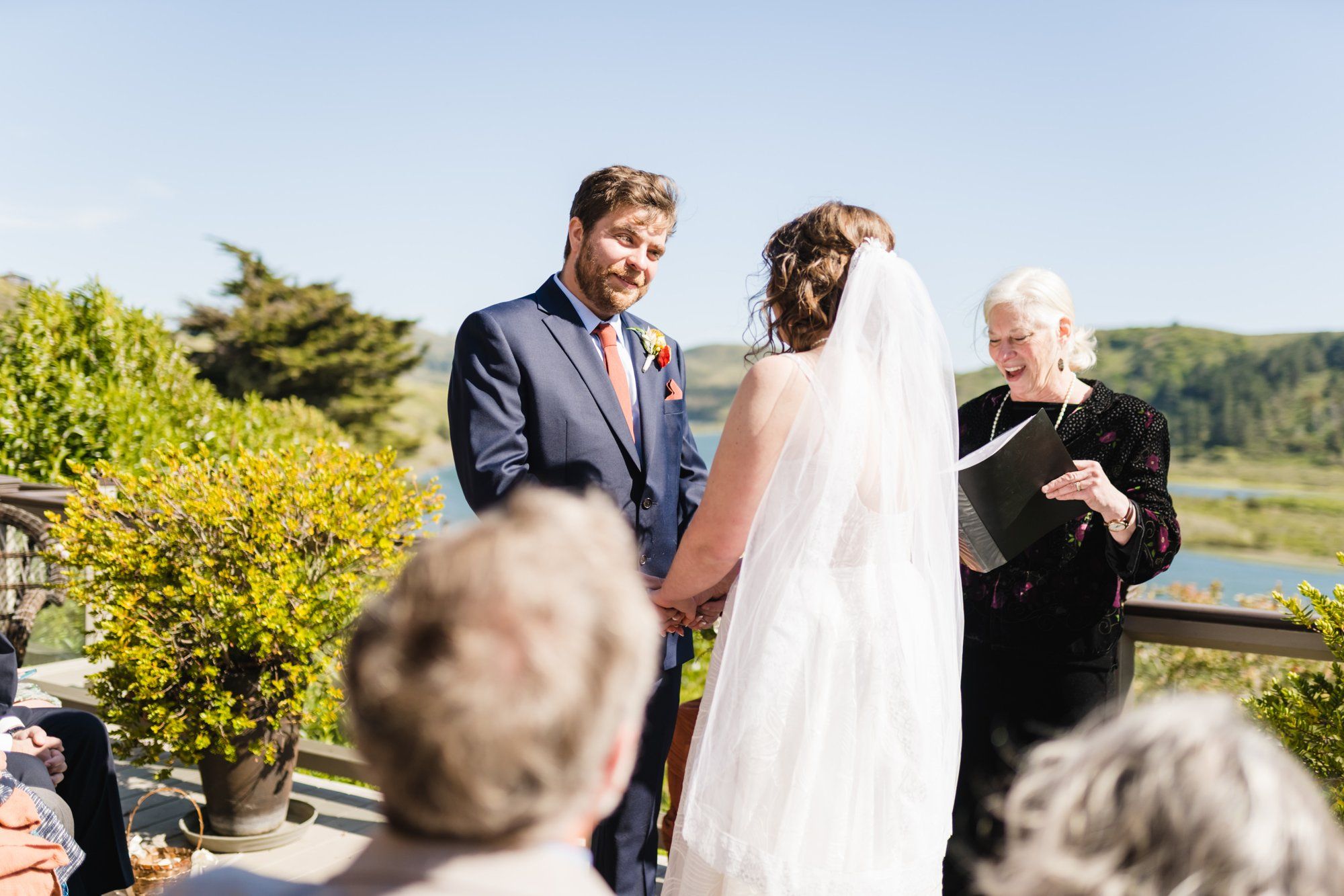 oceanfront airbnb minimony in jenner, Married on the Deck, a 12-Guest Ocean-View Ceremony