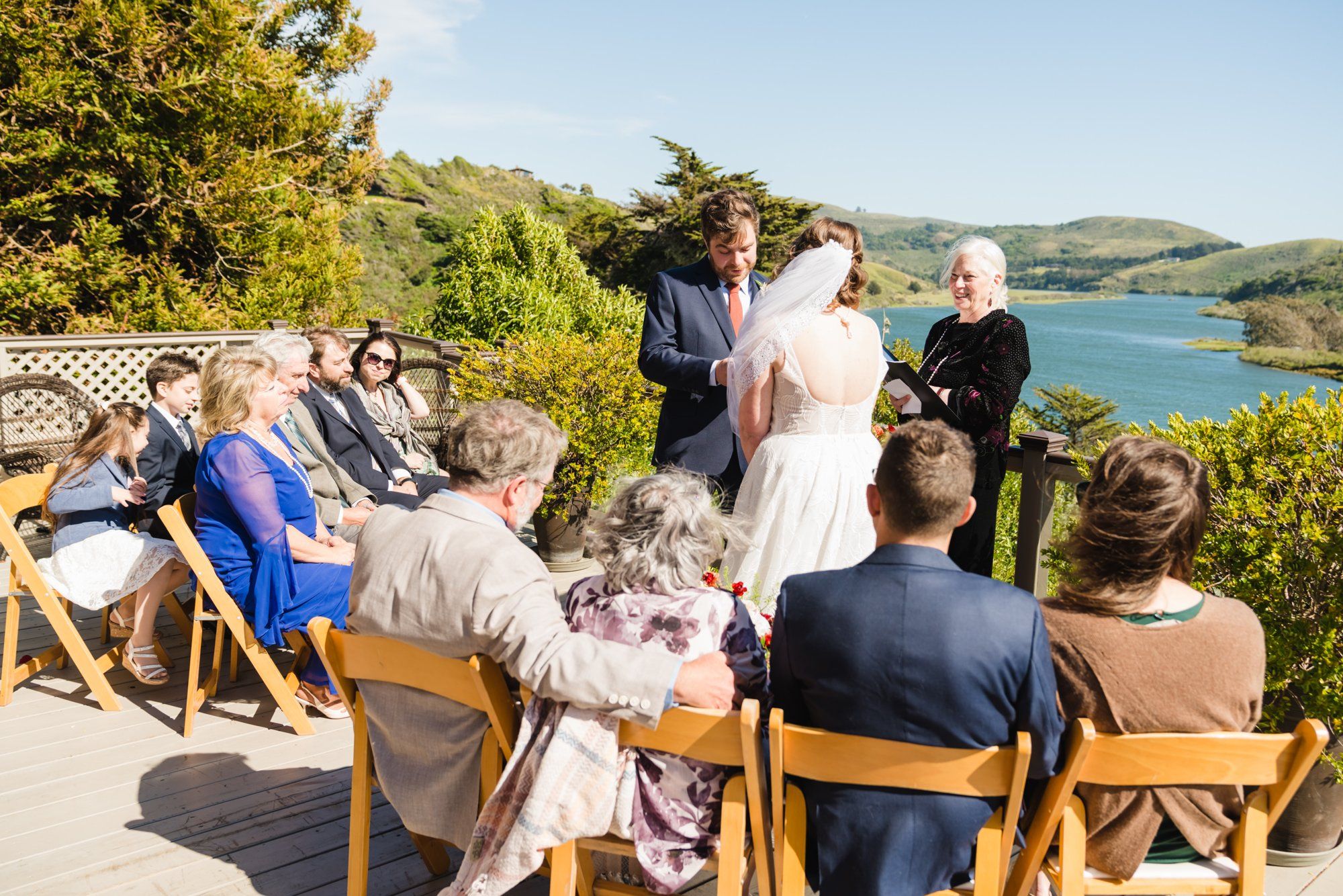 oceanfront airbnb minimony in jenner, Married on the Deck, a 12-Guest Ocean-View Ceremony
