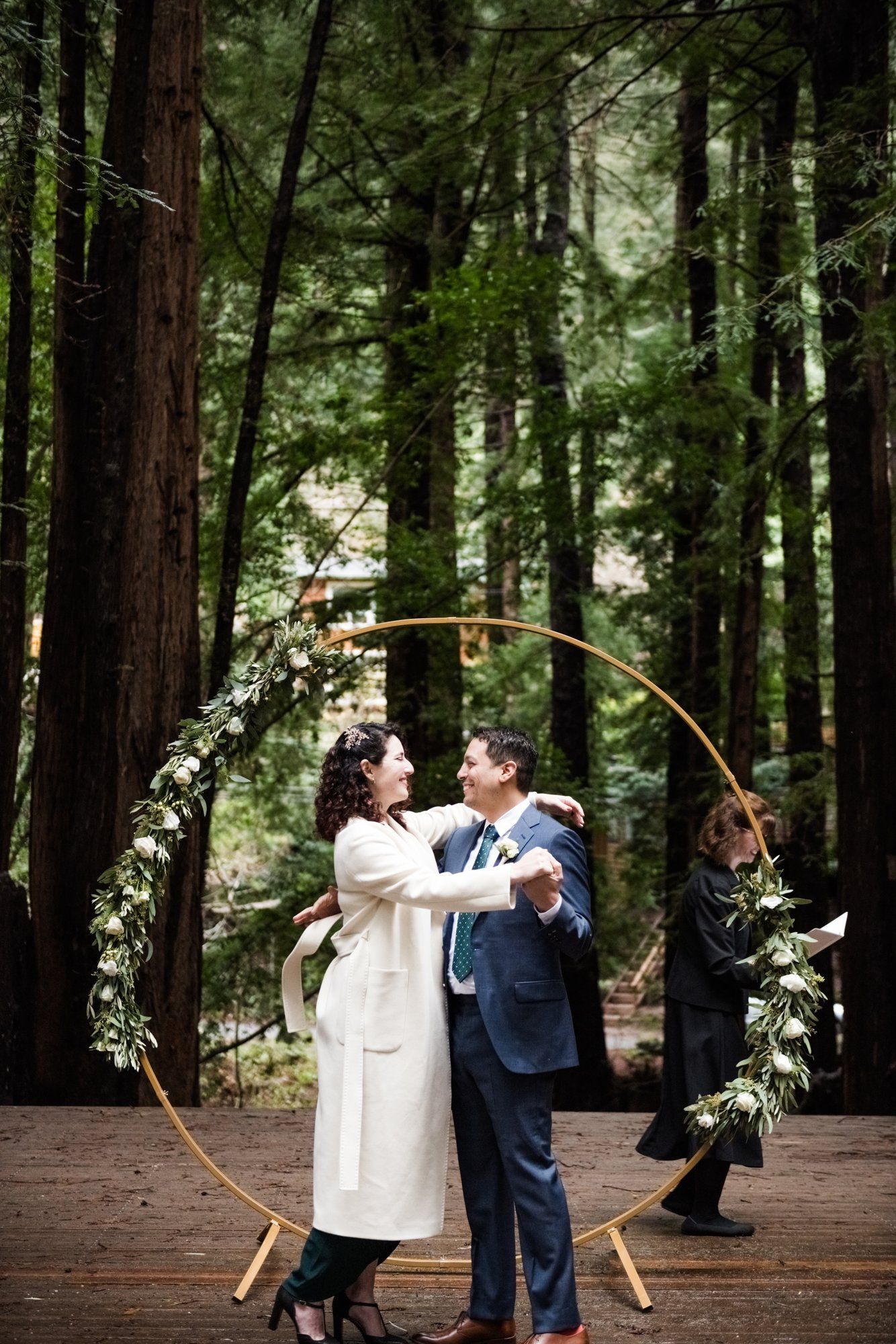 family-only redwoods minimony at old mill park, Vows in the Amphitheater, Ten Guests Under the Redwoods
