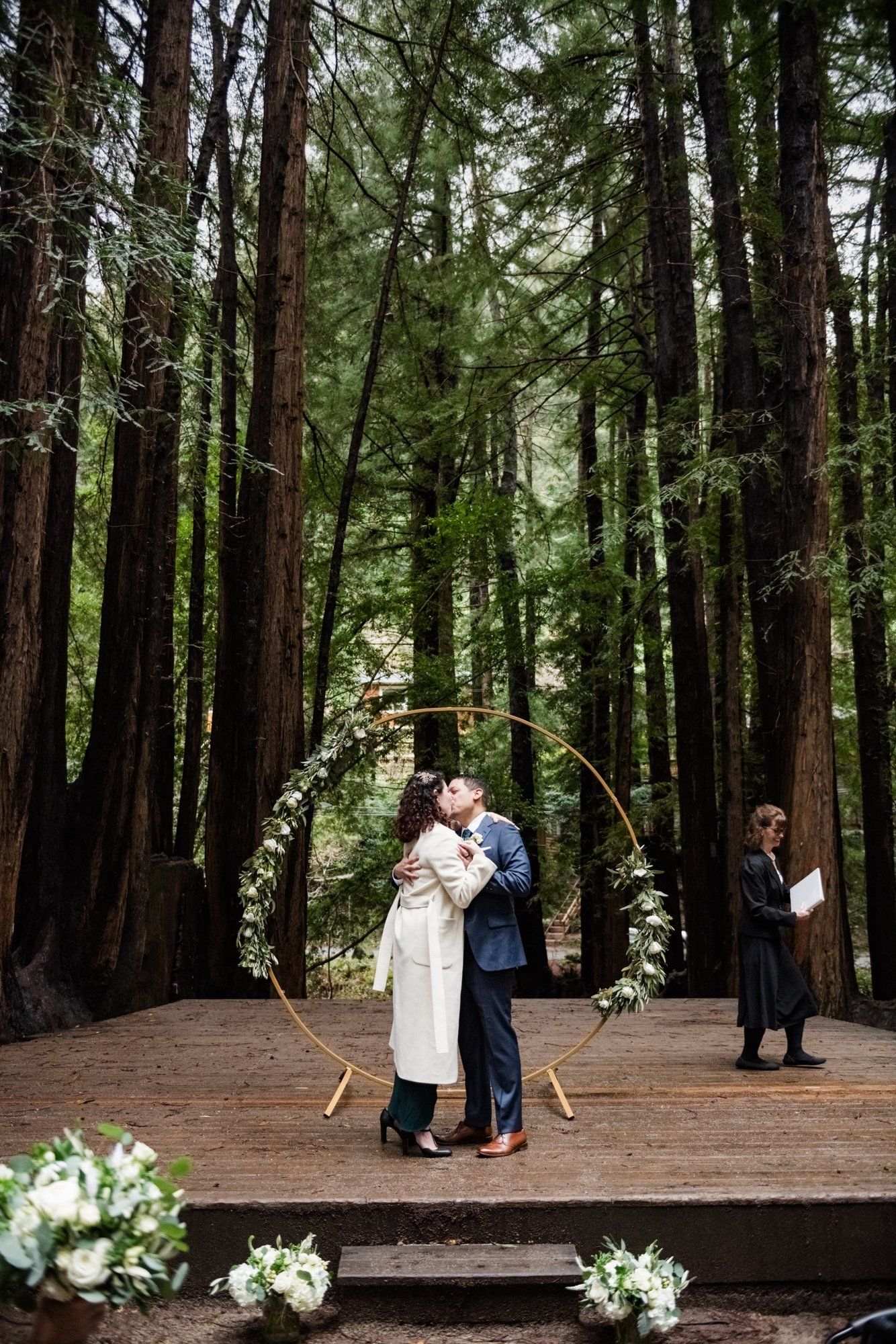 family-only redwoods minimony at old mill park, Vows in the Amphitheater, Ten Guests Under the Redwoods